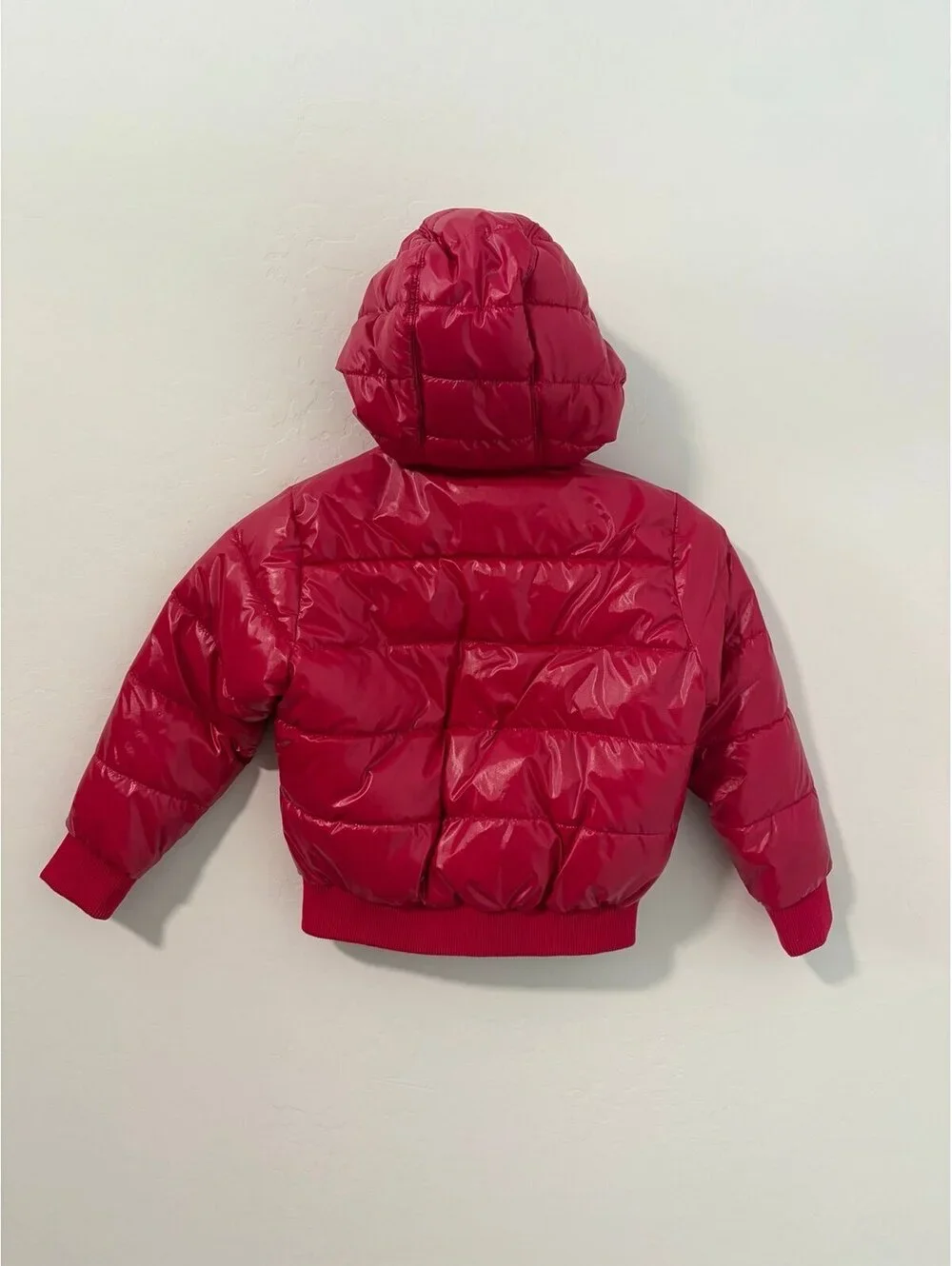 $150 Nike Hooded Quilted Full Zip Bomber Jacket in Rush Pink - Kids size 4t